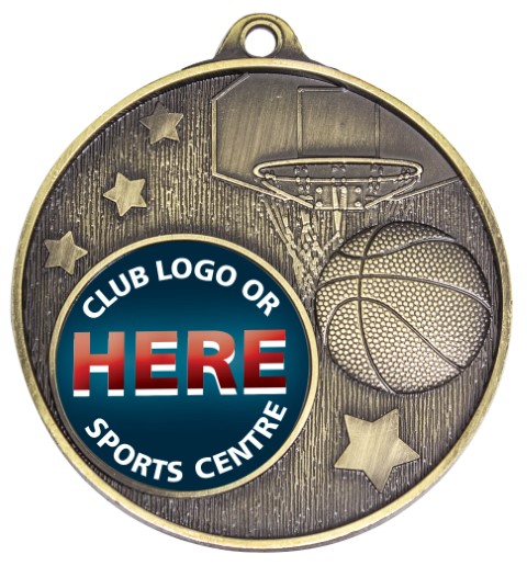 Club Medal Basketball Gold