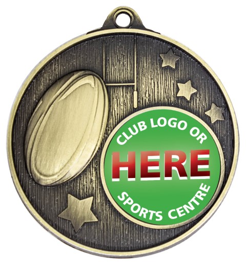 Club Medal Rugby Gold
