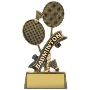 Gold Badminton Trophy