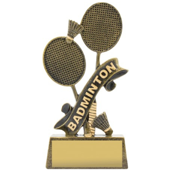 Gold Badminton Trophy