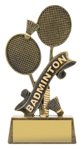 Gold Badminton Trophy