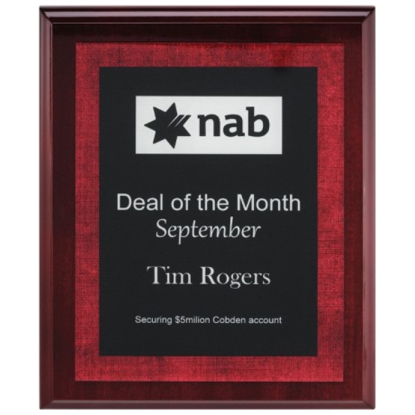 Vivid Red Plaque