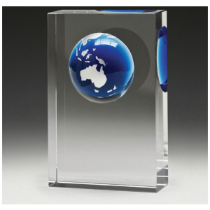Plaque Blue Globe