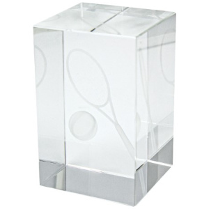 Tennis Crystal Block Award