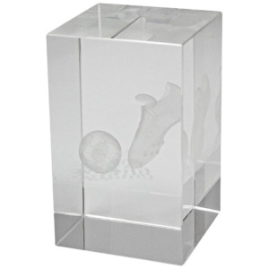 Football Crystal Block Award