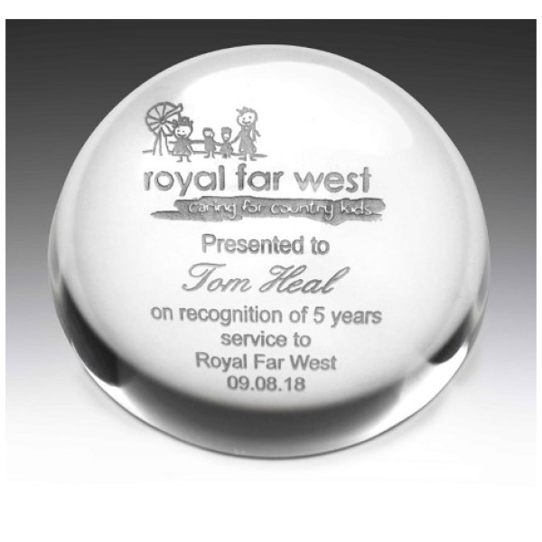 Forever Crystal Paperweight