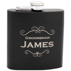 Laserable Matte Black Flask