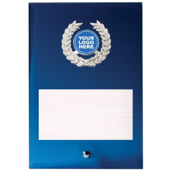 Blue Glass Plaque