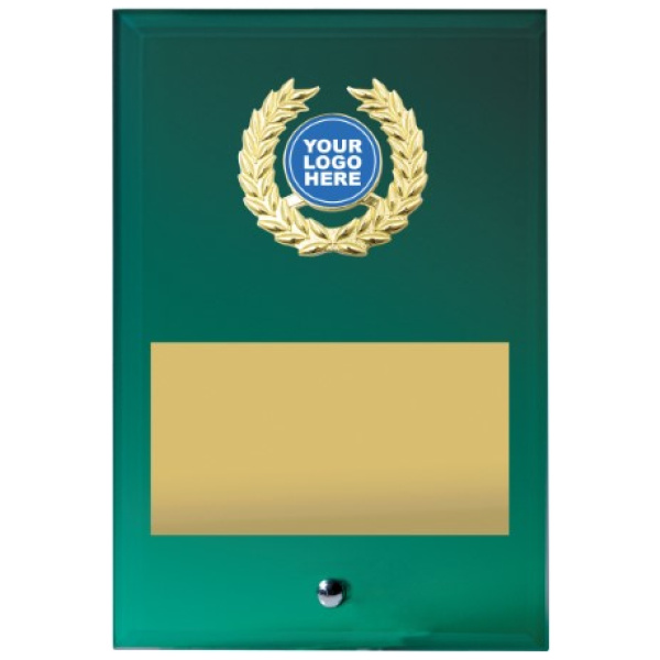 Green Glass Plaque