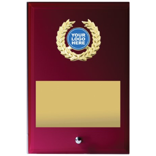 Red Glass Plaque
