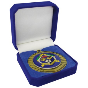 Crown Medal Box Blue