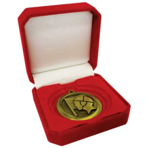 Crown Medal Box Red