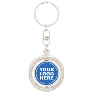 Spinning Silver Keychain