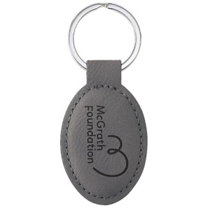 Leatherette Keychain - Grey