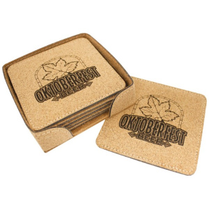 Cork Coaster Set