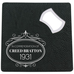 Black Coaster & Opener