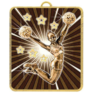 Gold Lynx Medal - Cheerleading