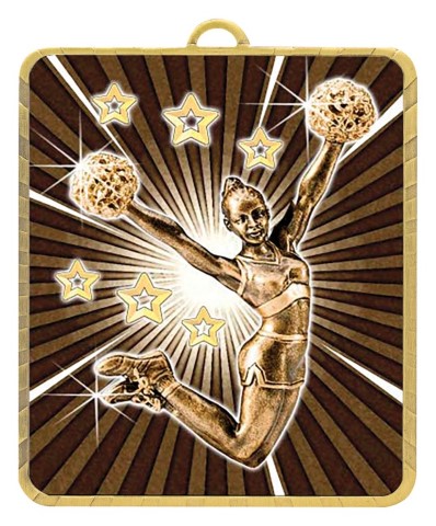 Gold Lynx Medal - Cheerleading