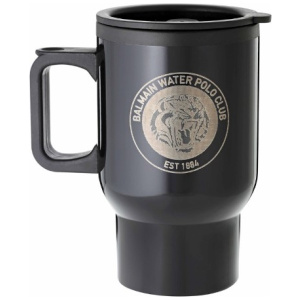 Black Travel Mug with Handle