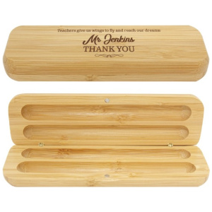 Bamboo Pen Box - Double