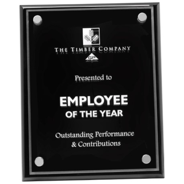 Black Premium Floating Plaque