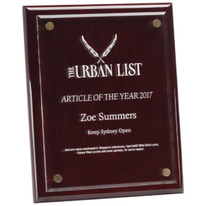 Rosewood Premium Floating Plaque