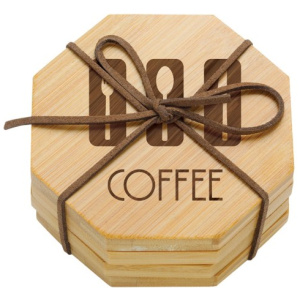 Bamboo Coaster Set - Octagon