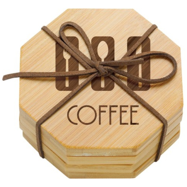 Bamboo Coaster Set - Octagon