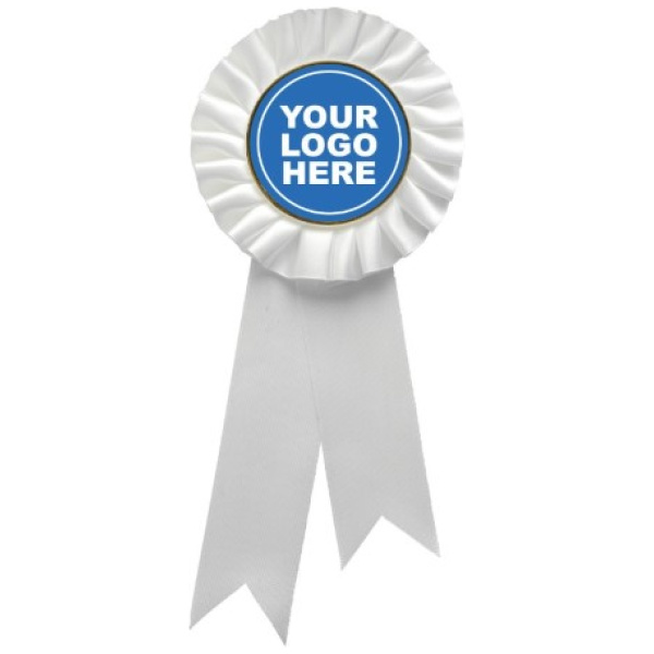 White Rosette w/ Clip