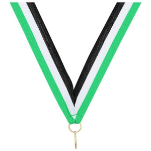 Green / White / Black Ribbon