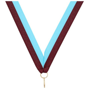 Maroon / Light Blue Ribbon