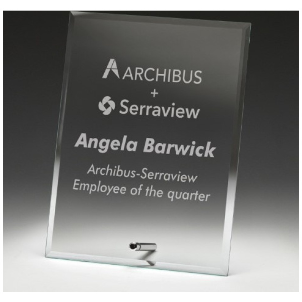Clear Glass Plaque