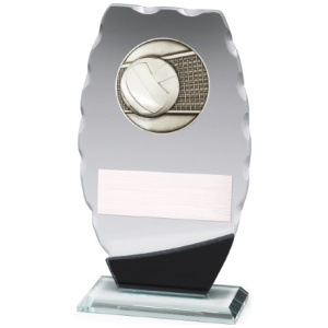 Clipped Oval Glass - Volleyball