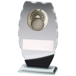 Clipped Oval Glass - Basketball