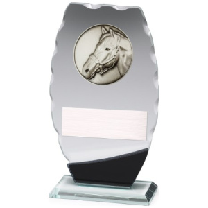 Clipped Oval Glass - Horse